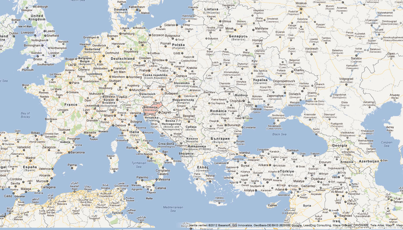 karte von slowenien europa